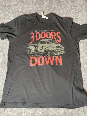 3 Doors Down 20th Anniversary Tour Truck Graphic T-Shirt XL
